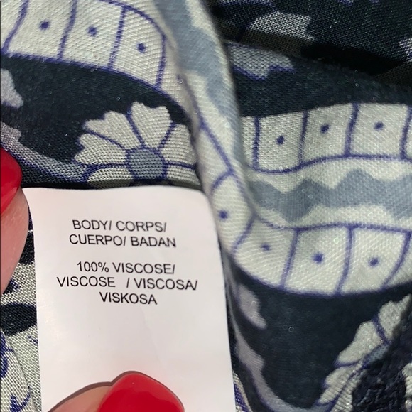 LUCKY BRAND 3/4 Sleeve Viscose Boho Top XS - Picture 7 of 7